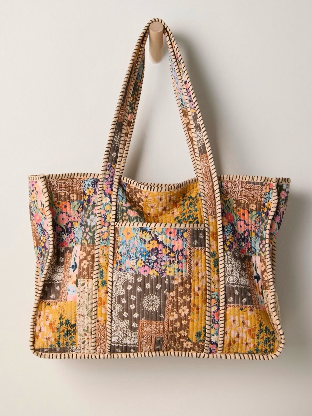 Free People Distorted Quilt tote bag
